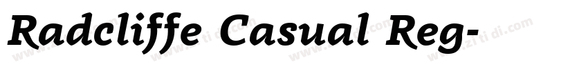 Radcliffe Casual Reg字体转换